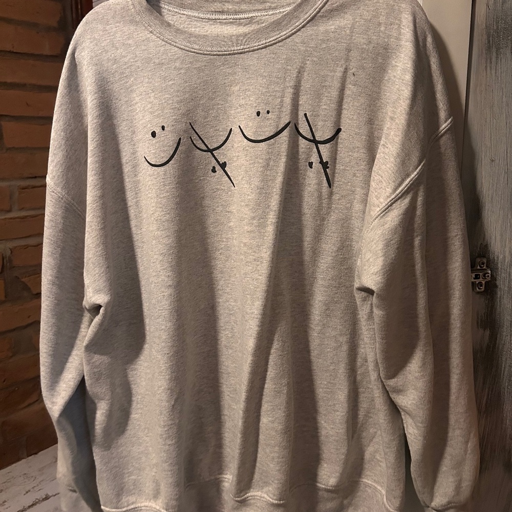 Faded Moon Smile Crewneck
